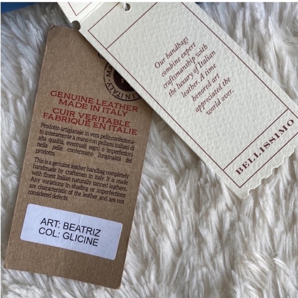 NEW! ANNA PAOLA Leather Crossbody Bag in Glicine (Blue) - Picture 9 of 9